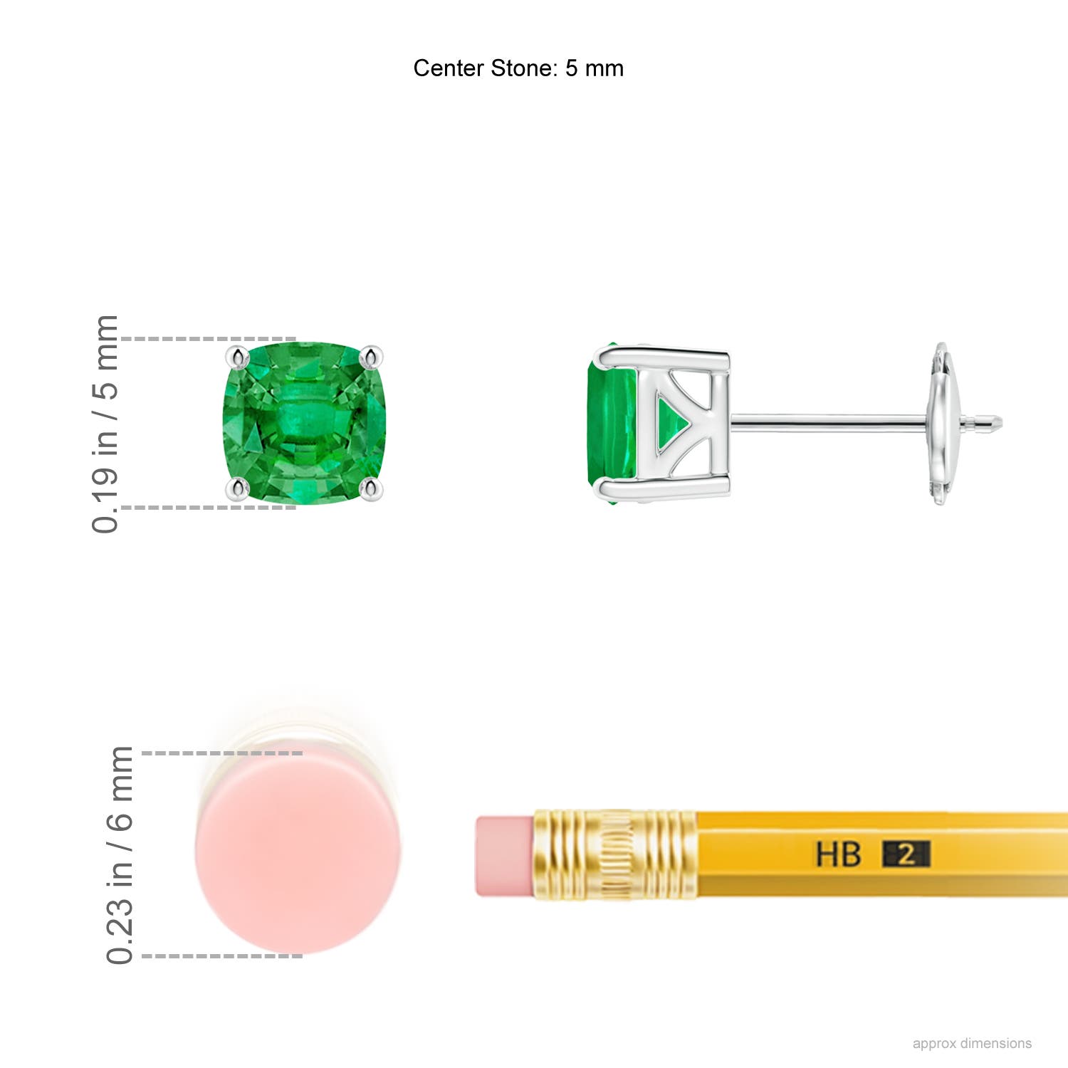 AAA - Emerald / 1.1 CT / 14 KT White Gold