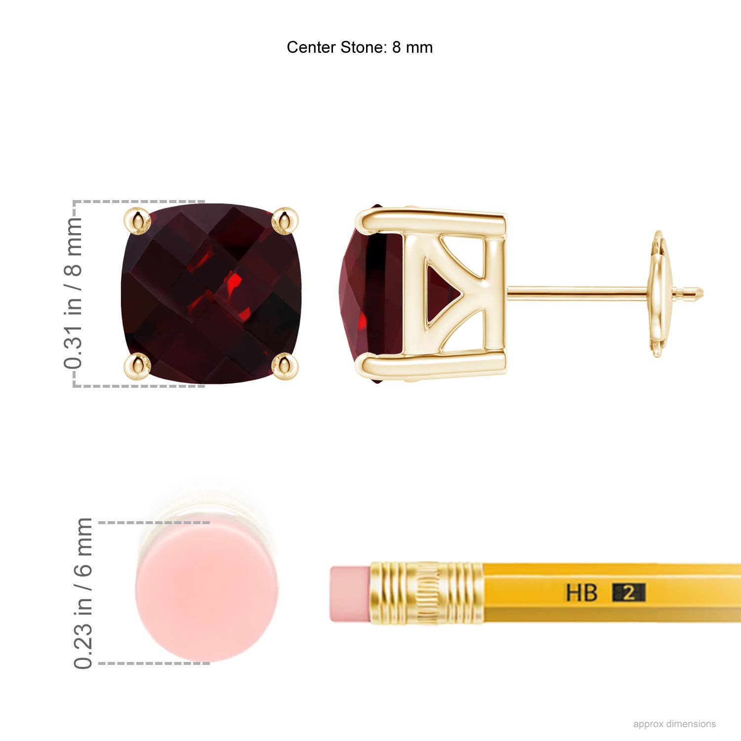 AAA - Garnet / 6.46 CT / 14 KT Yellow Gold