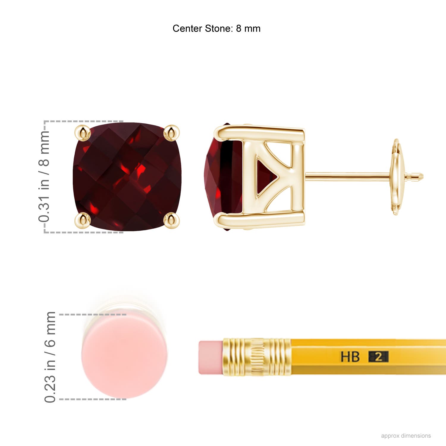 AAAA - Garnet / 6.46 CT / 14 KT Yellow Gold