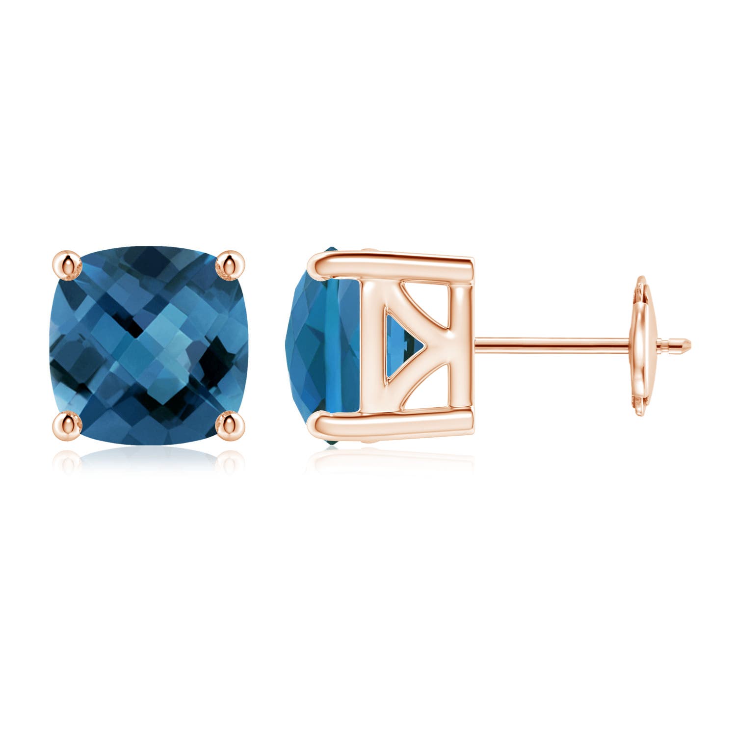 AA - London Blue Topaz / 4.8 CT / 14 KT Rose Gold