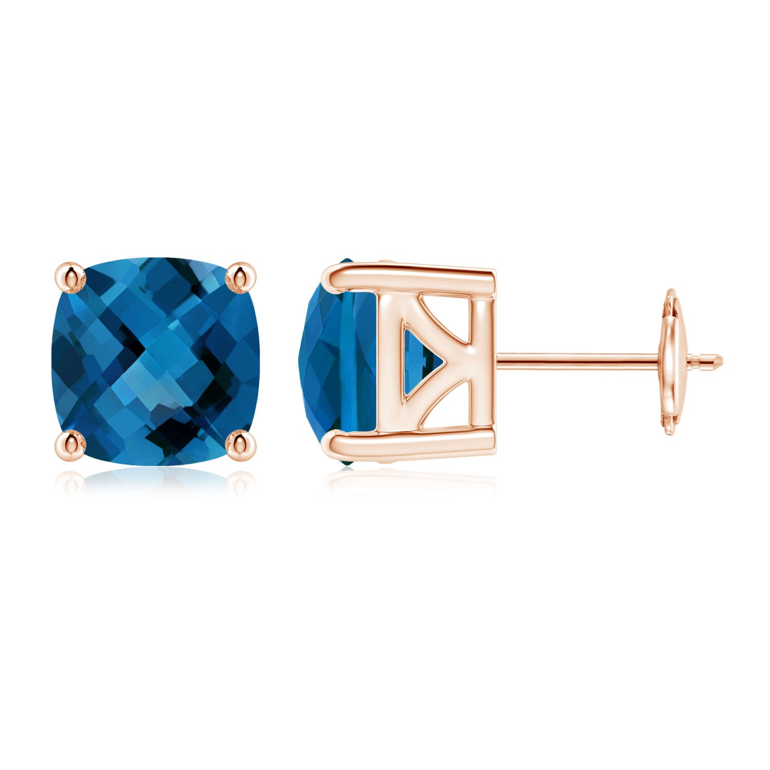 AAA - London Blue Topaz / 4.8 CT / 14 KT Rose Gold