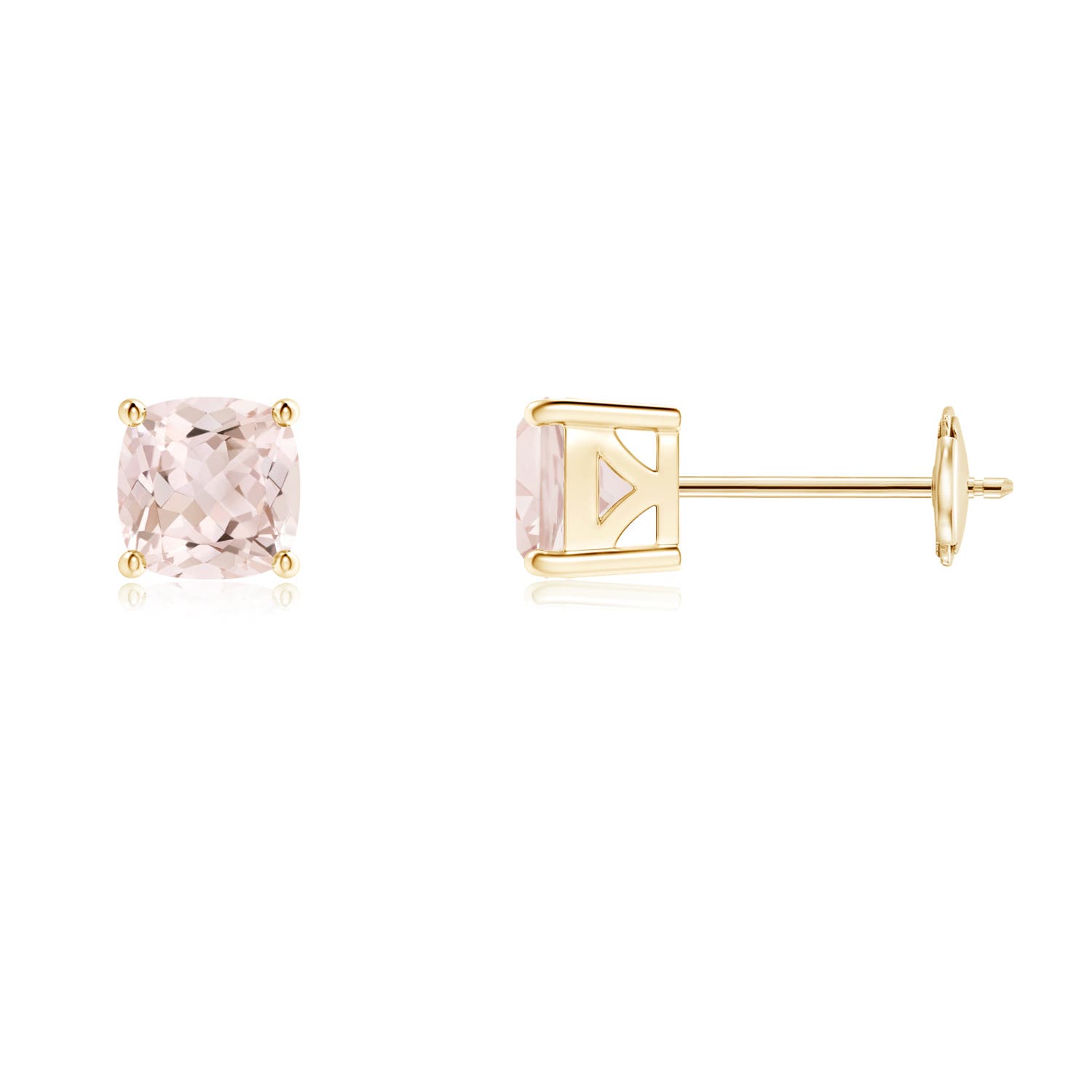 A - Morganite / 0.9 CT / 14 KT Yellow Gold