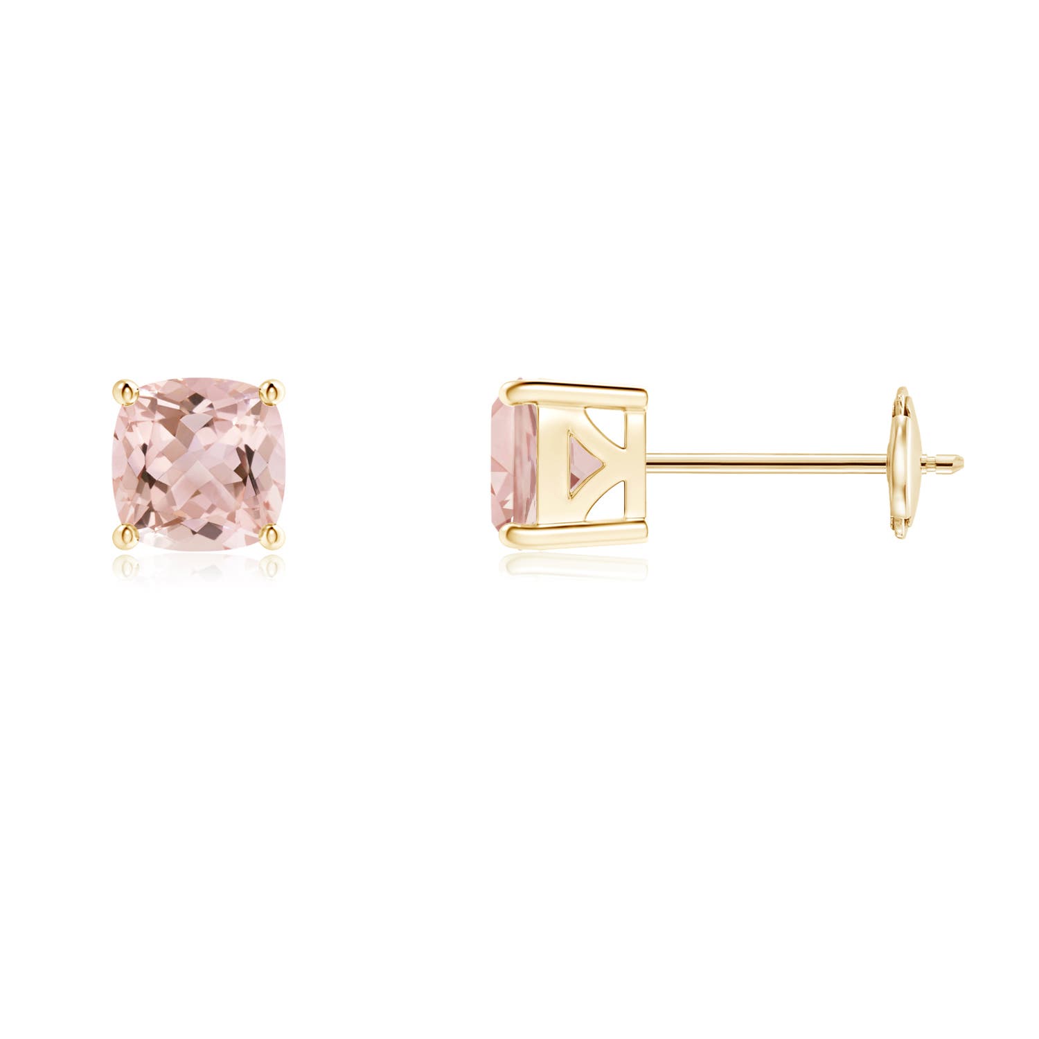 AAAA - Morganite / 0.9 CT / 14 KT Yellow Gold