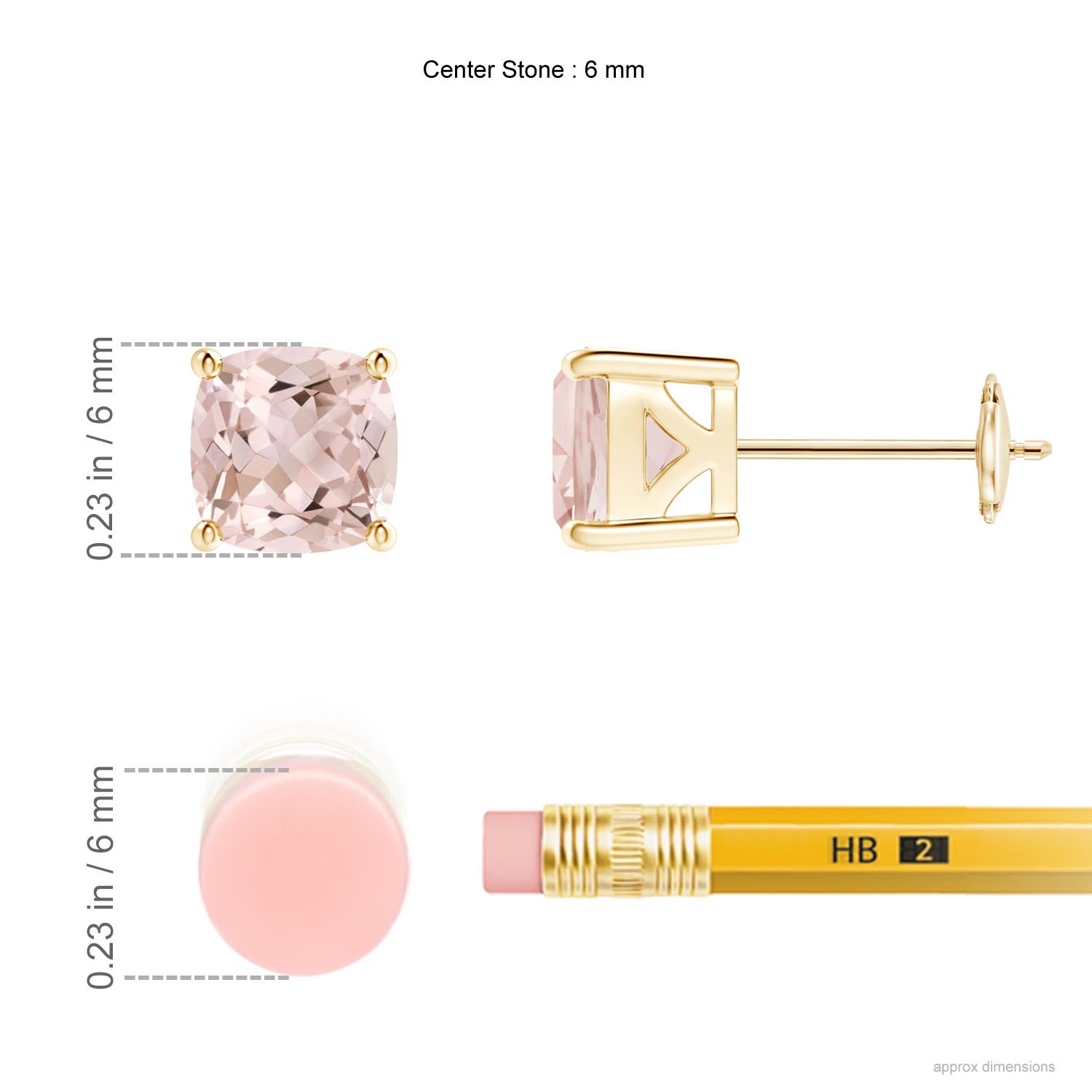 A - Morganite / 1.5 CT / 14 KT Yellow Gold