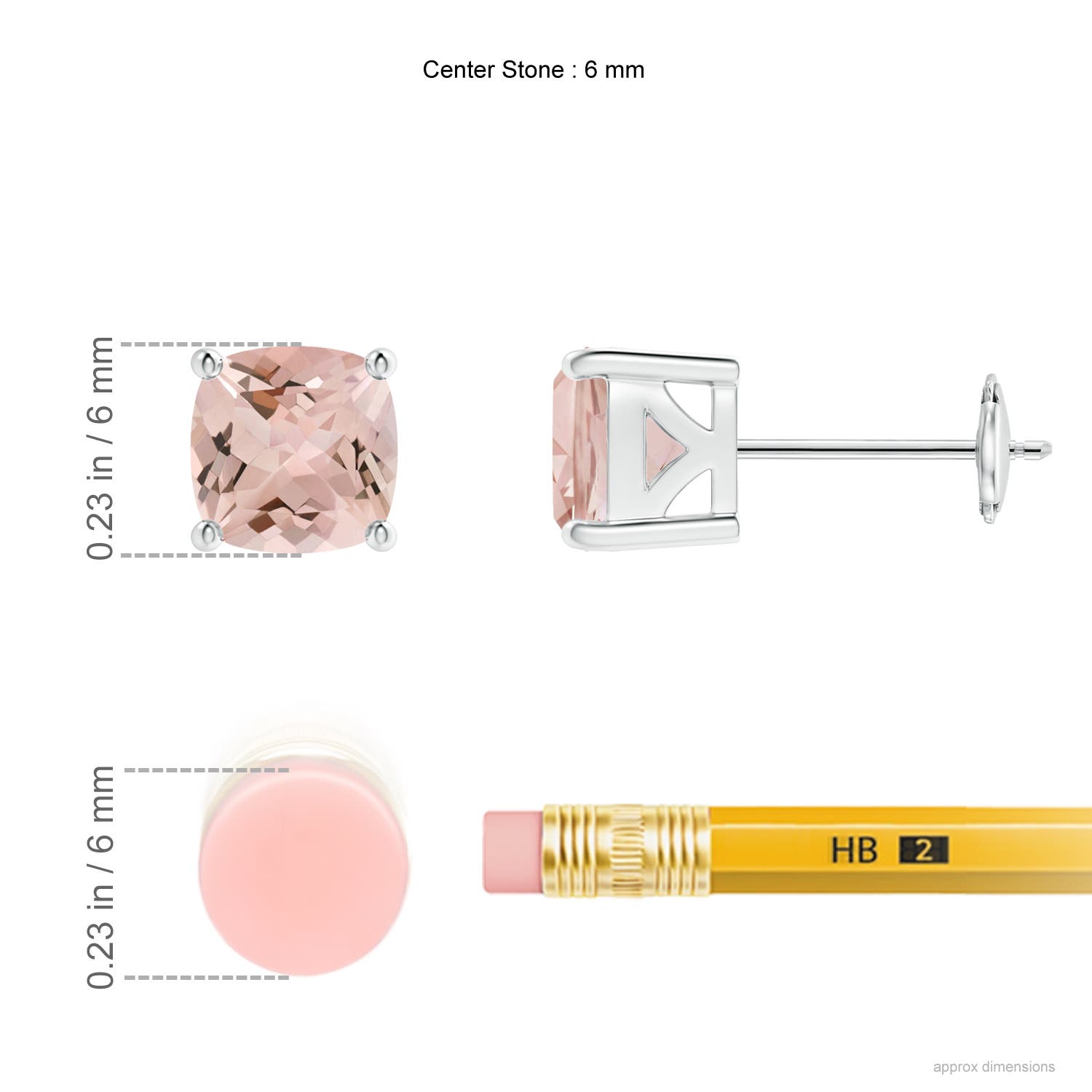 AA - Morganite / 1.5 CT / 14 KT White Gold