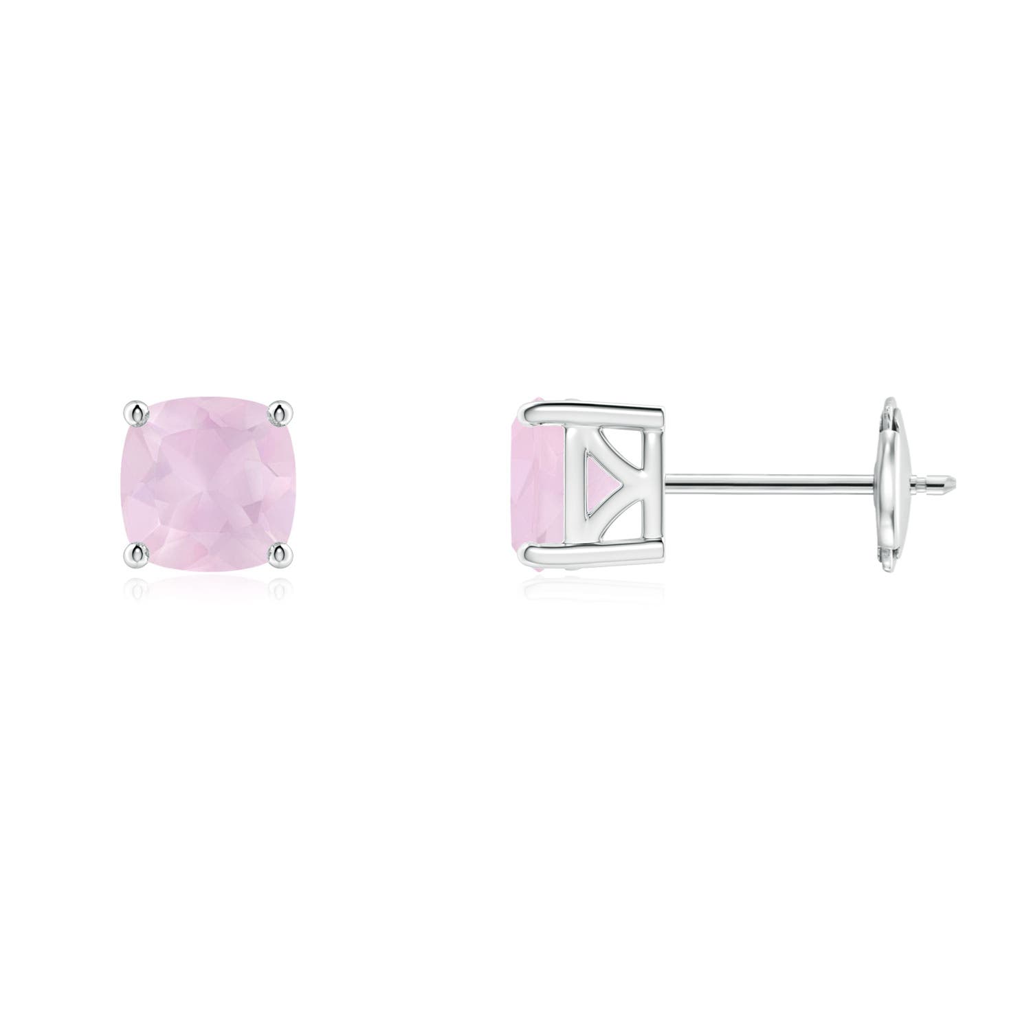 AA - Rose Quartz / 1 CT / 14 KT White Gold