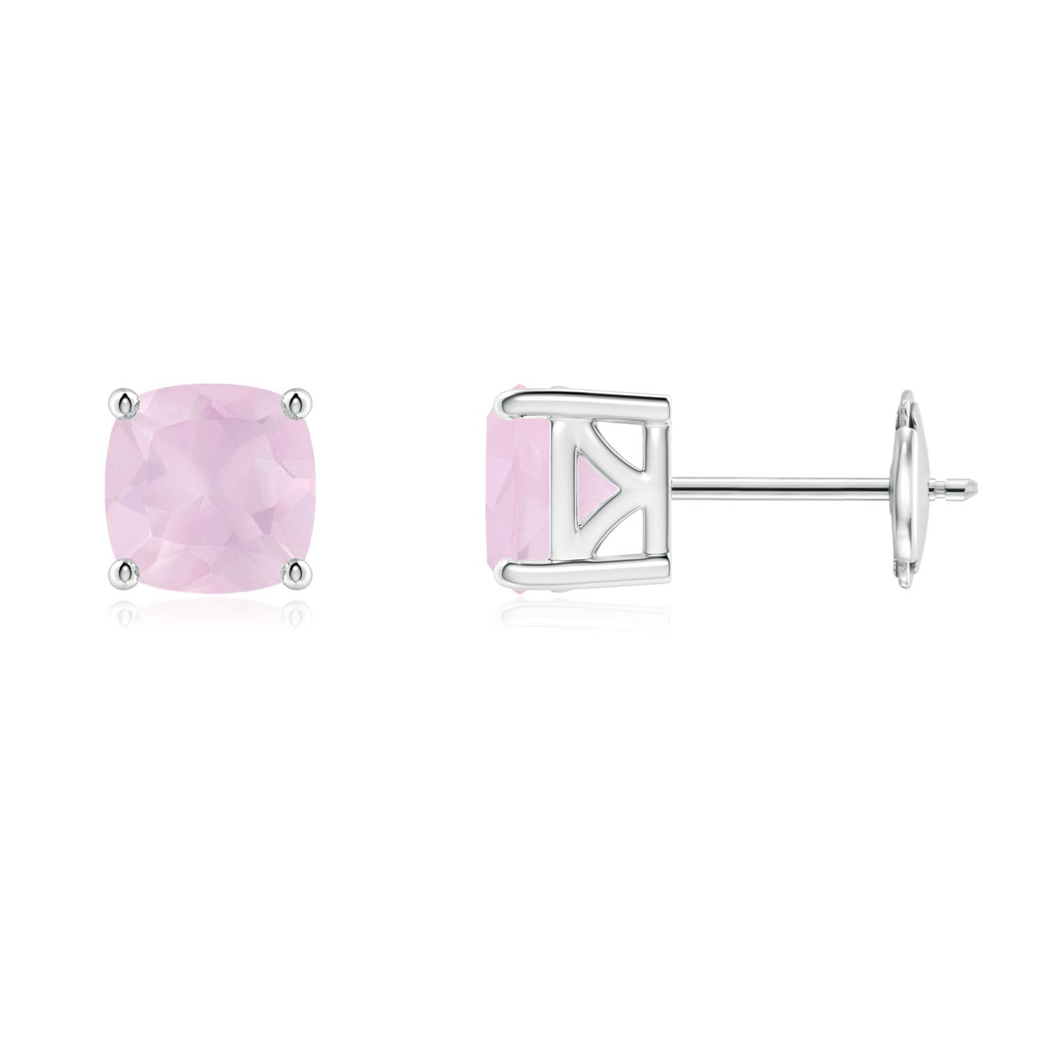 AA - Rose Quartz / 1.5 CT / 14 KT White Gold