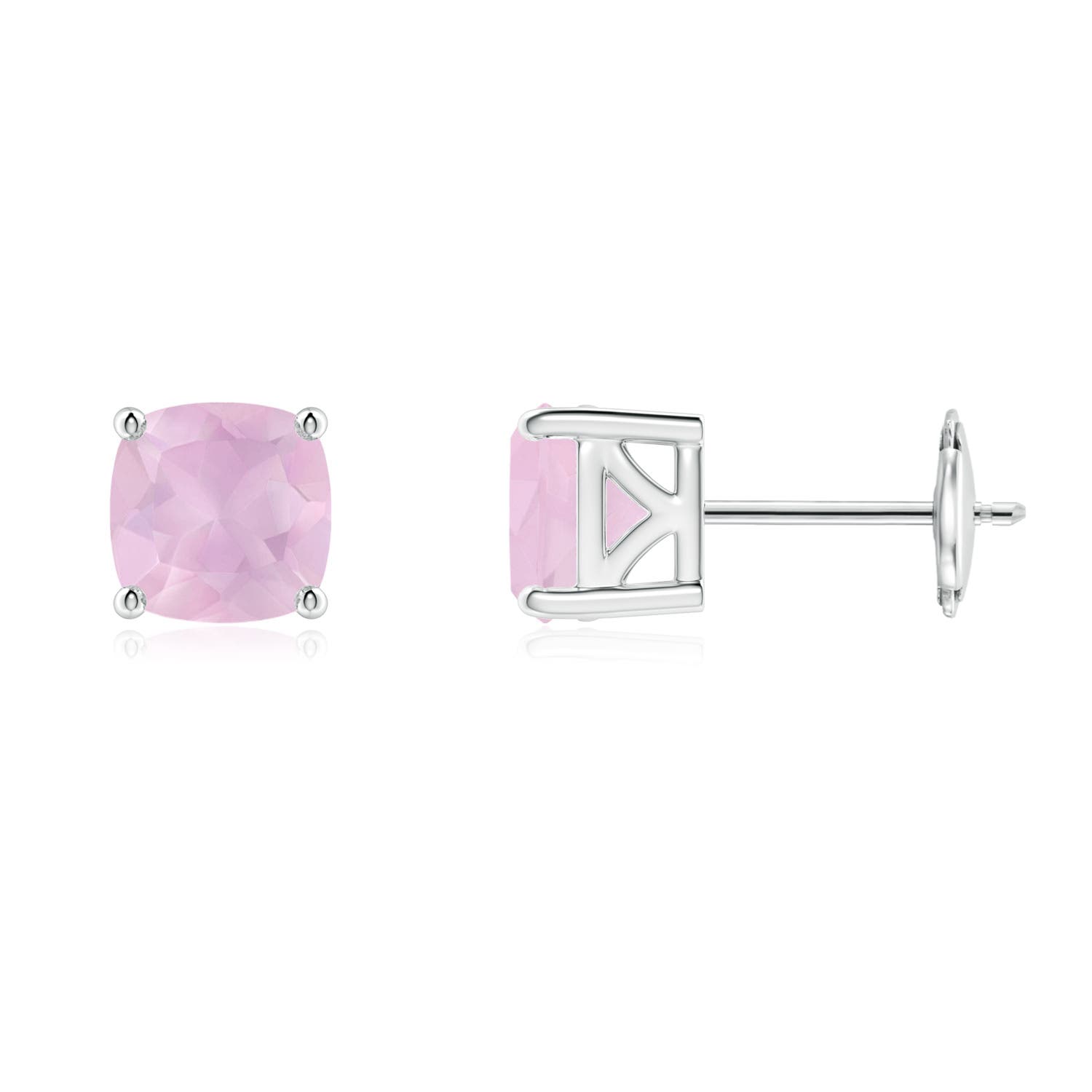 AAA - Rose Quartz / 1.5 CT / 14 KT White Gold