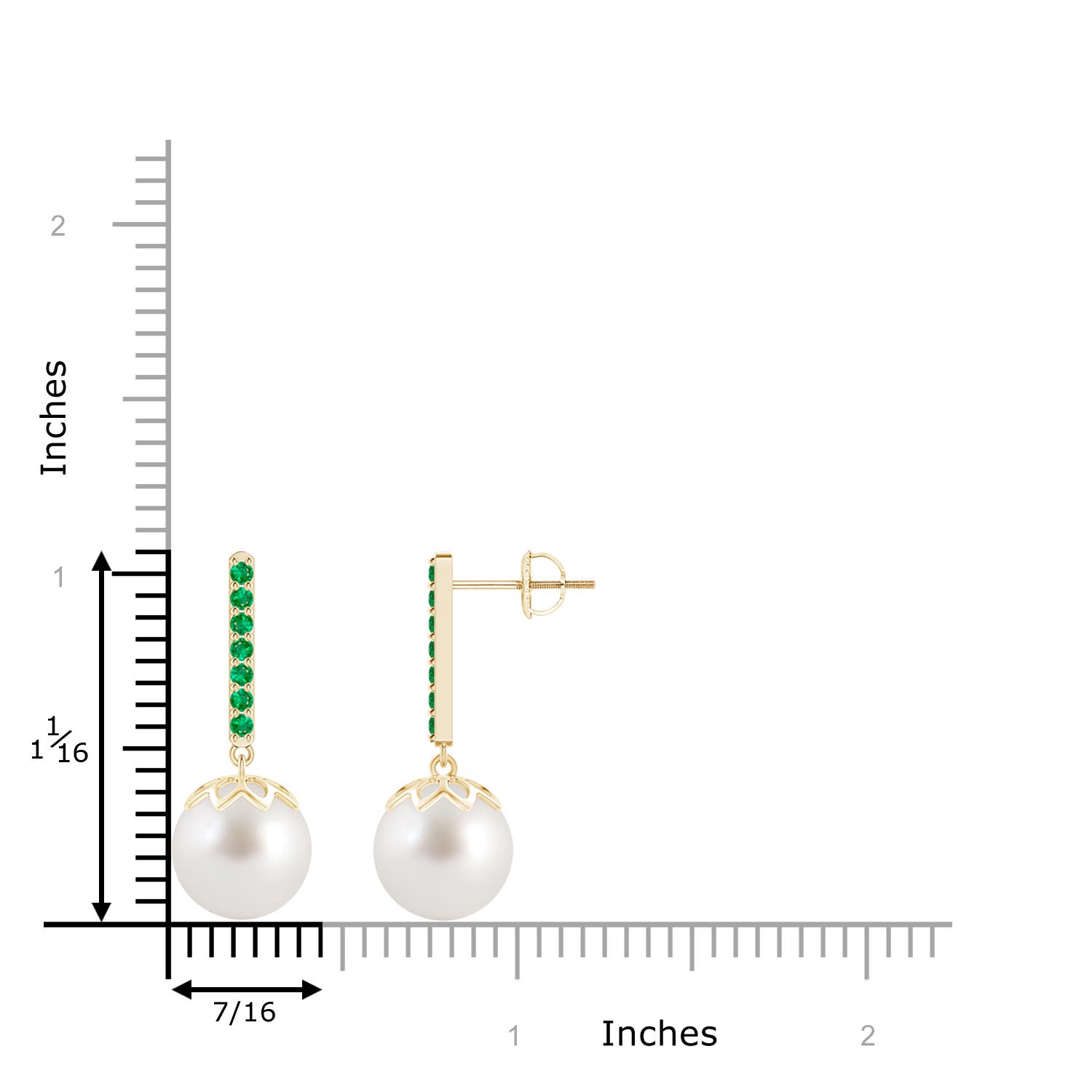 AAA - South Sea Cultured Pearl / 14.68 CT / 14 KT Yellow Gold