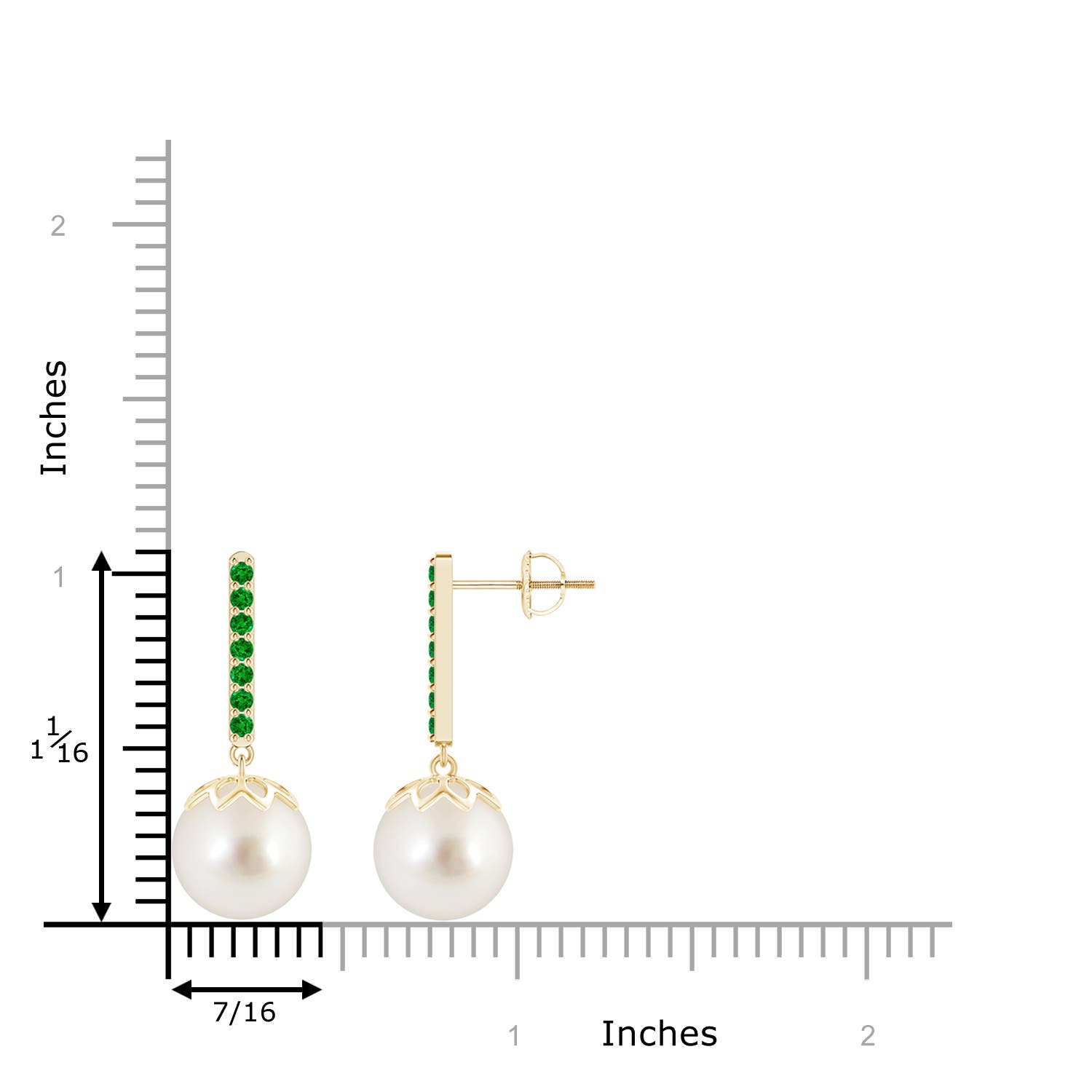 AAAA - South Sea Cultured Pearl / 14.68 CT / 14 KT Yellow Gold