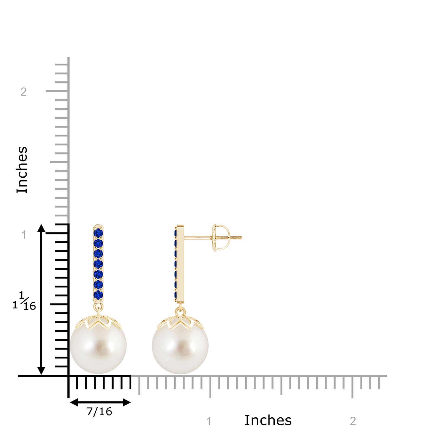 AAAA - South Sea Cultured Pearl / 14.75 CT / 14 KT Yellow Gold