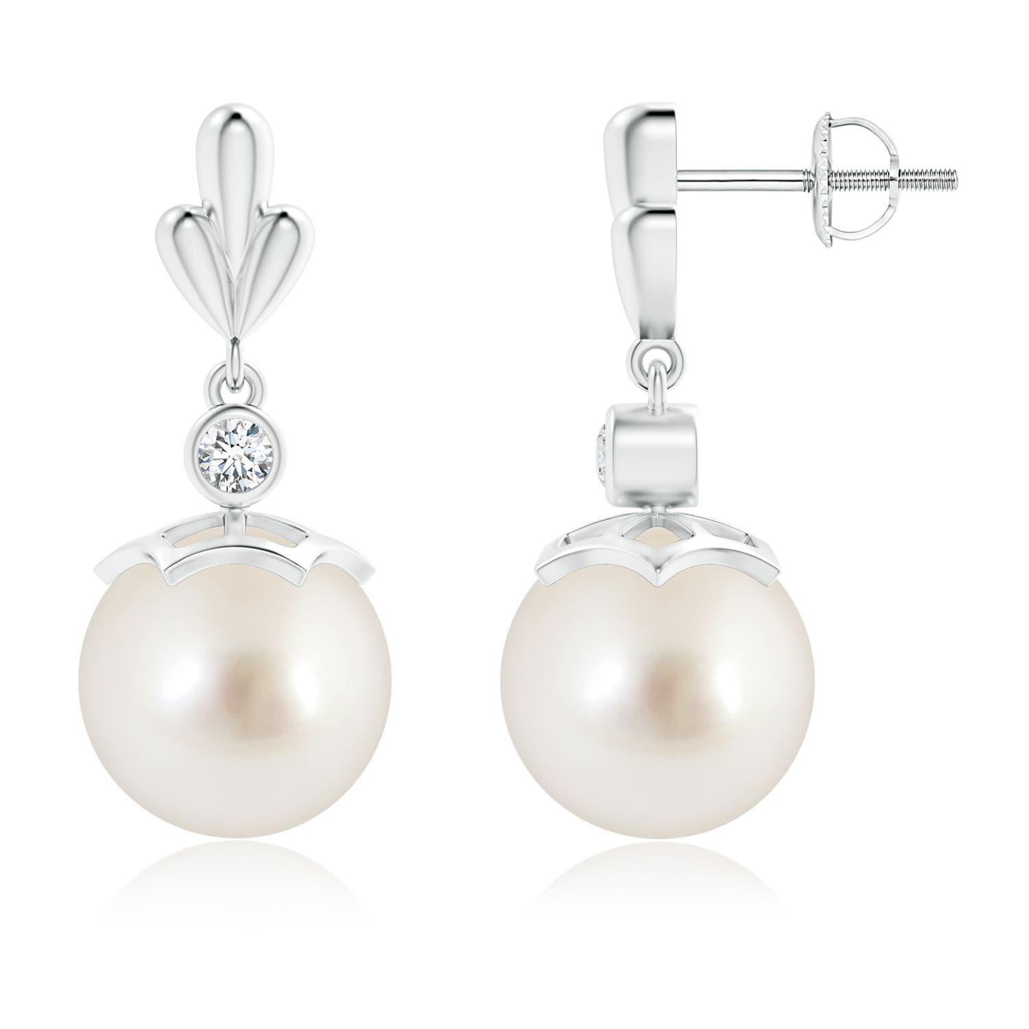 AAAA - South Sea Cultured Pearl / 14.54 CT / 14 KT White Gold