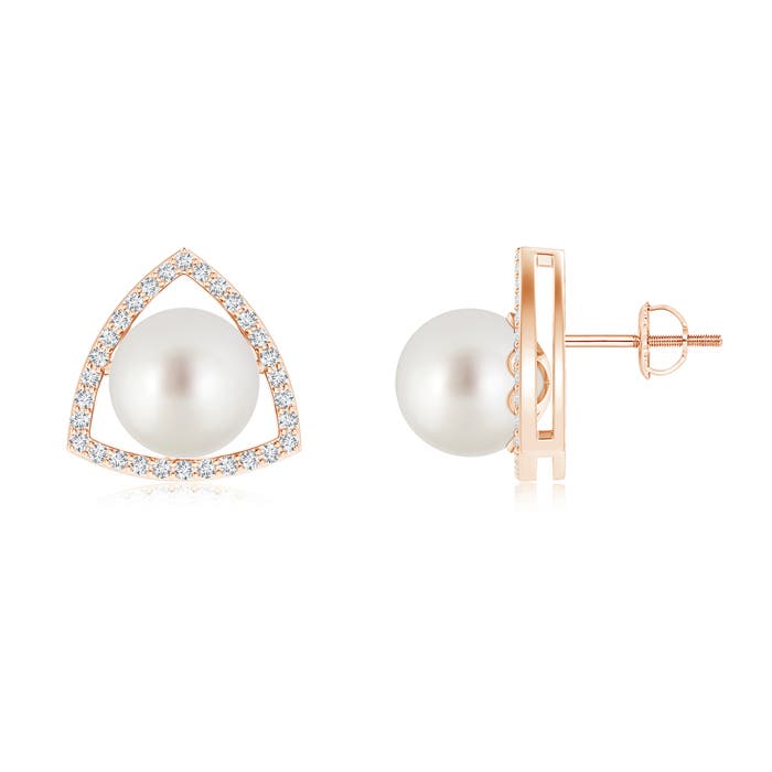 AAA - South Sea Cultured Pearl / 10.98 CT / 14 KT Rose Gold