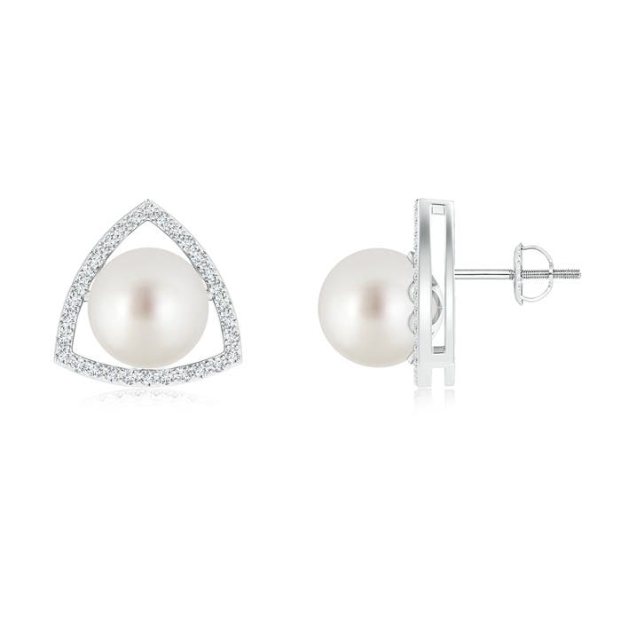 AAA - South Sea Cultured Pearl / 10.98 CT / 14 KT White Gold