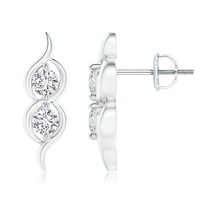 Two stone diamond deals earrings