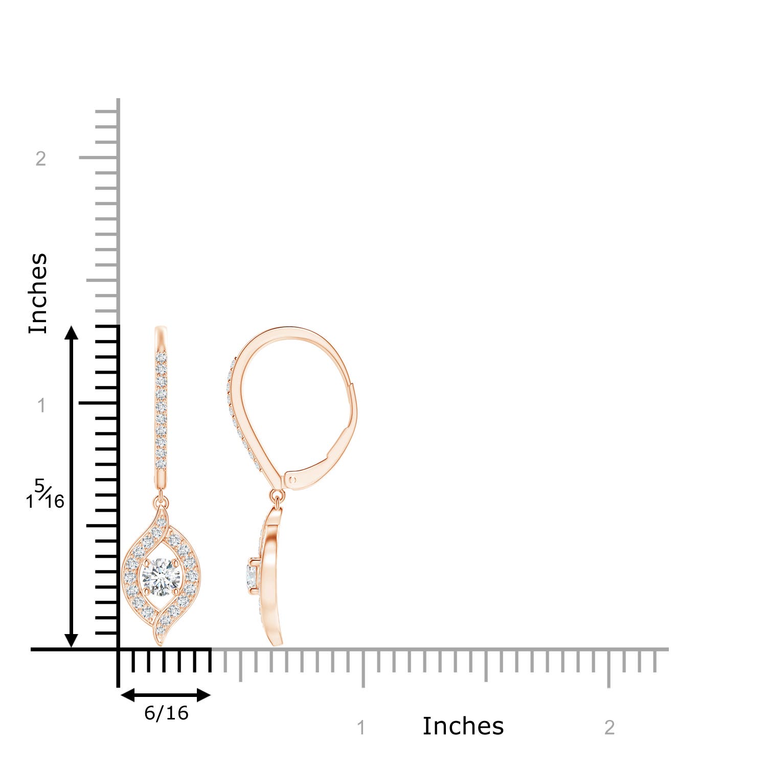 G, VS2 / 0.74 CT / 14 KT Rose Gold