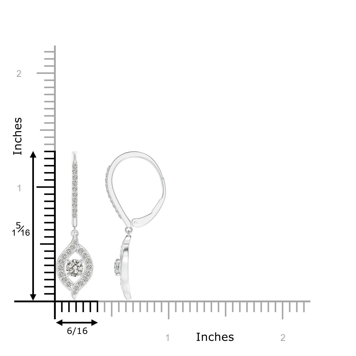 K, I3 / 0.74 CT / 14 KT White Gold