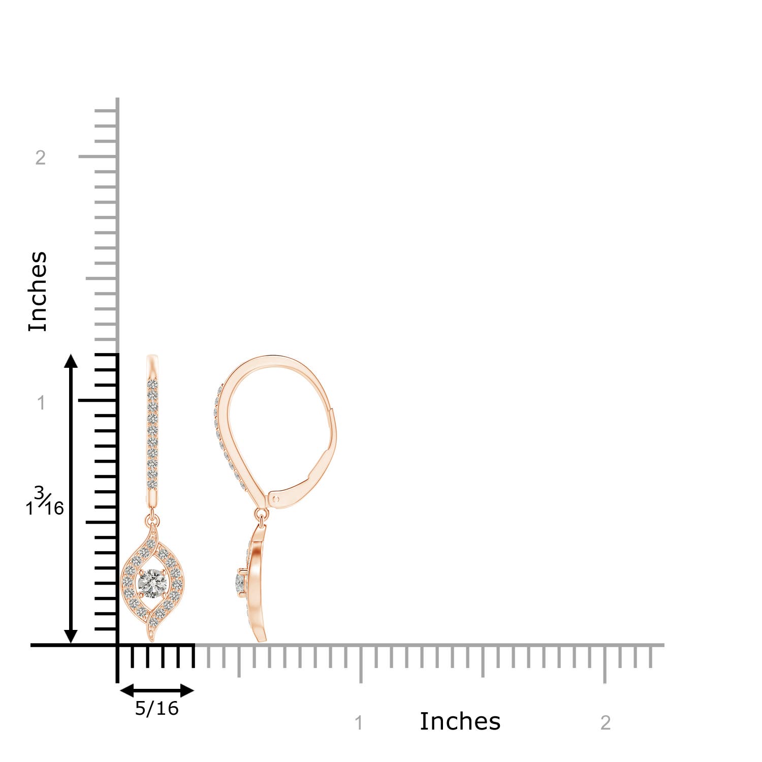 K, I3 / 0.52 CT / 14 KT Rose Gold