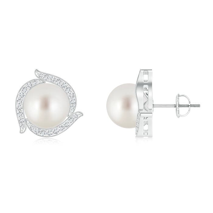 AAA - South Sea Cultured Pearl / 10.79 CT / 14 KT White Gold