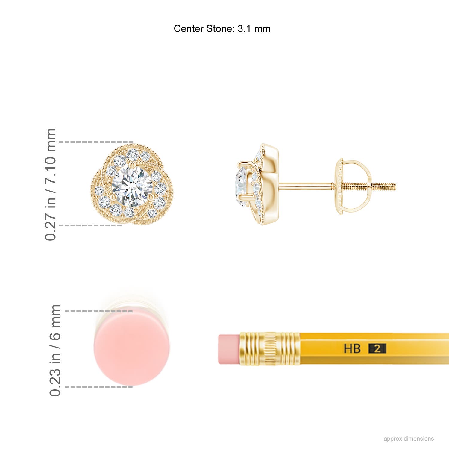 G, VS2 / 0.33 CT / 14 KT Yellow Gold