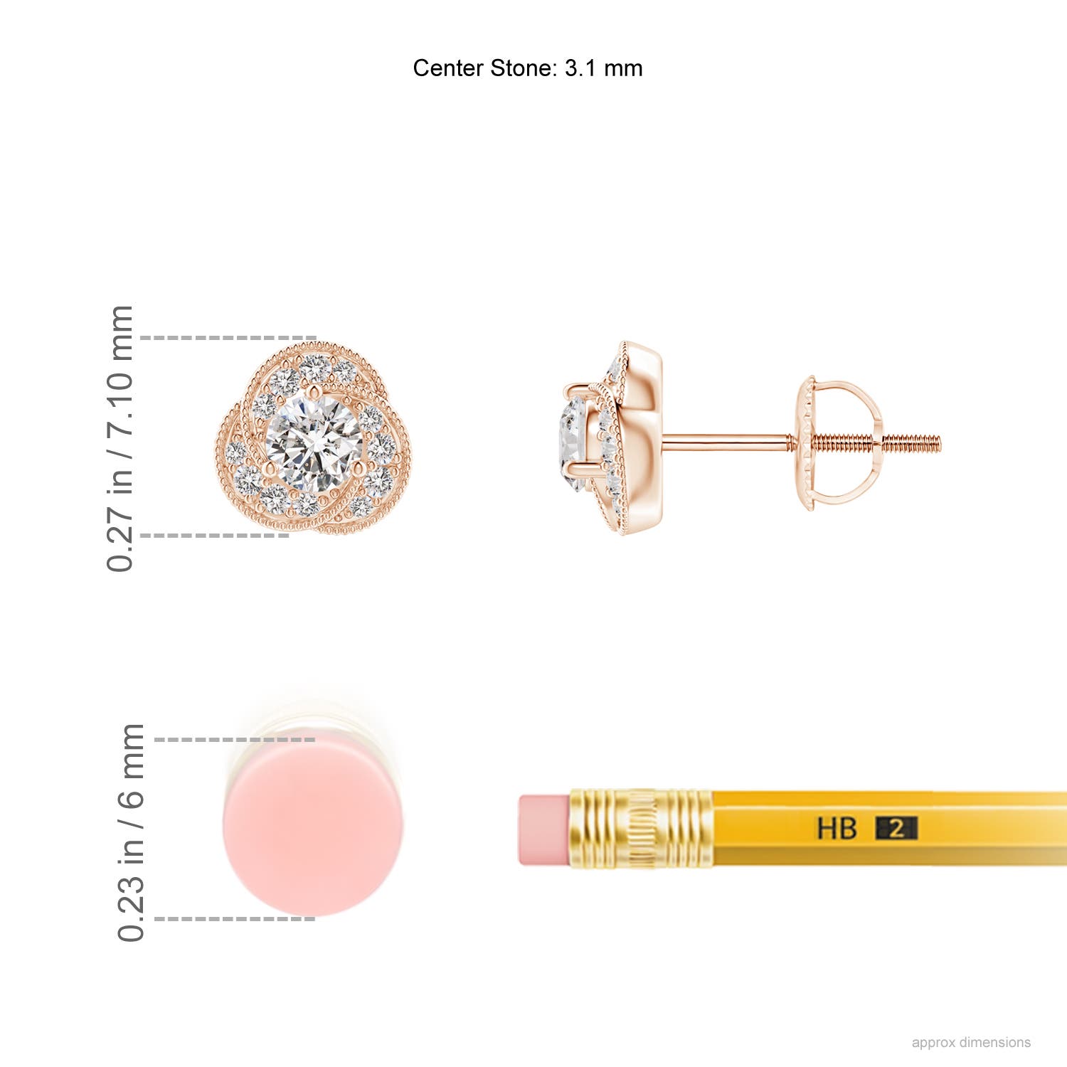 I-J, I1-I2 / 0.33 CT / 14 KT Rose Gold