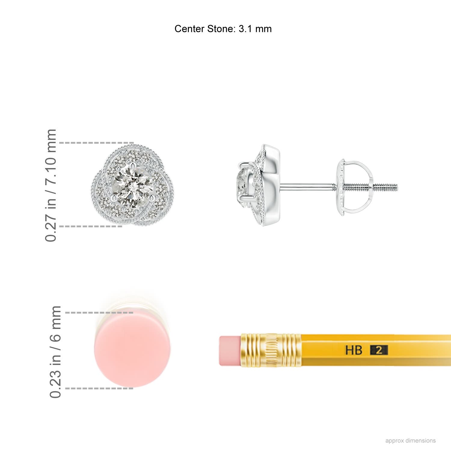 K, I3 / 0.33 CT / 14 KT White Gold