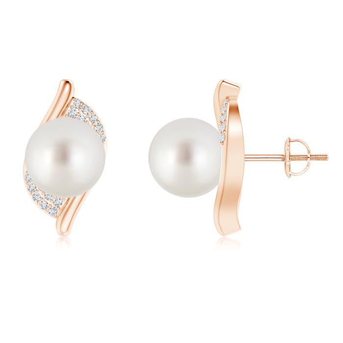 AAA - South Sea Cultured Pearl / 10.76 CT / 14 KT Rose Gold