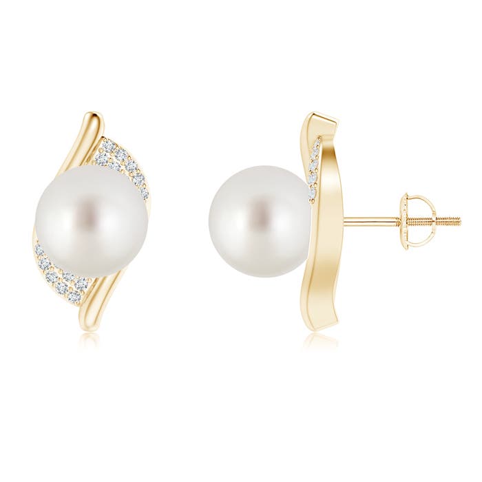 AAA - South Sea Cultured Pearl / 10.76 CT / 14 KT Yellow Gold