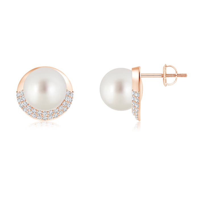 AAA - South Sea Cultured Pearl / 10.84 CT / 14 KT Rose Gold