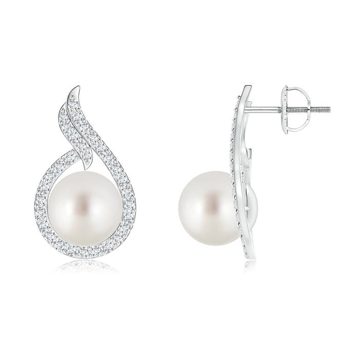 AAA - South Sea Cultured Pearl / 11.23 CT / 14 KT White Gold