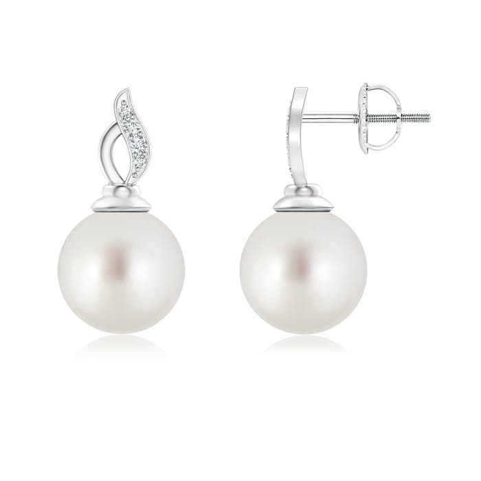 AAA - South Sea Cultured Pearl / 10.55 CT / 14 KT White Gold