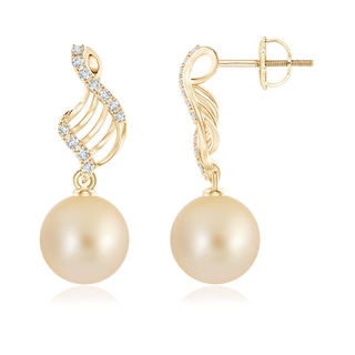 Round AA Golden South Sea Cultured Pearl