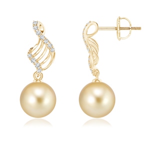 Round AAAA Golden South Sea Cultured Pearl