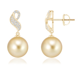 Round AAAA Golden South Sea Cultured Pearl