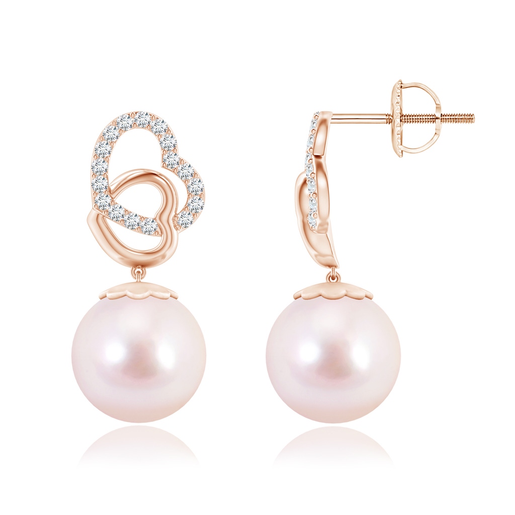 Cherry Blossom Akoya Cultured Pearl and Diamond Drop Earrings - Kennedy