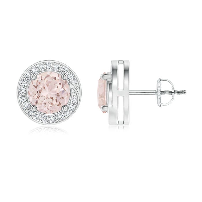 A - Morganite / 2.5 CT / 14 KT White Gold