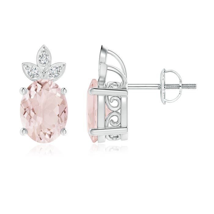 A - Morganite / 2.25 CT / 14 KT White Gold