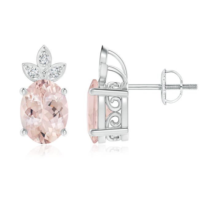 AA - Morganite / 2.25 CT / 14 KT White Gold