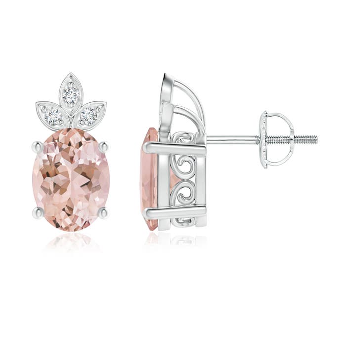 AAAA - Morganite / 2.25 CT / 14 KT White Gold