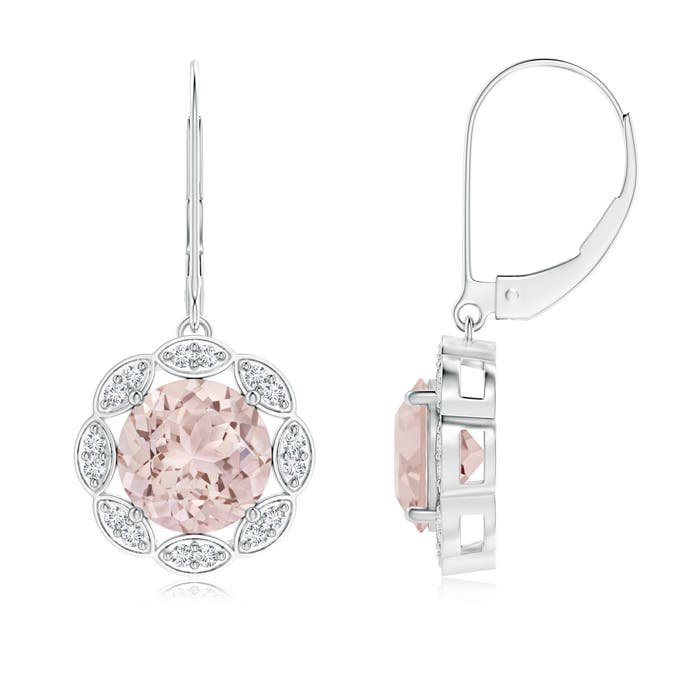 A - Morganite / 3.52 CT / 14 KT White Gold