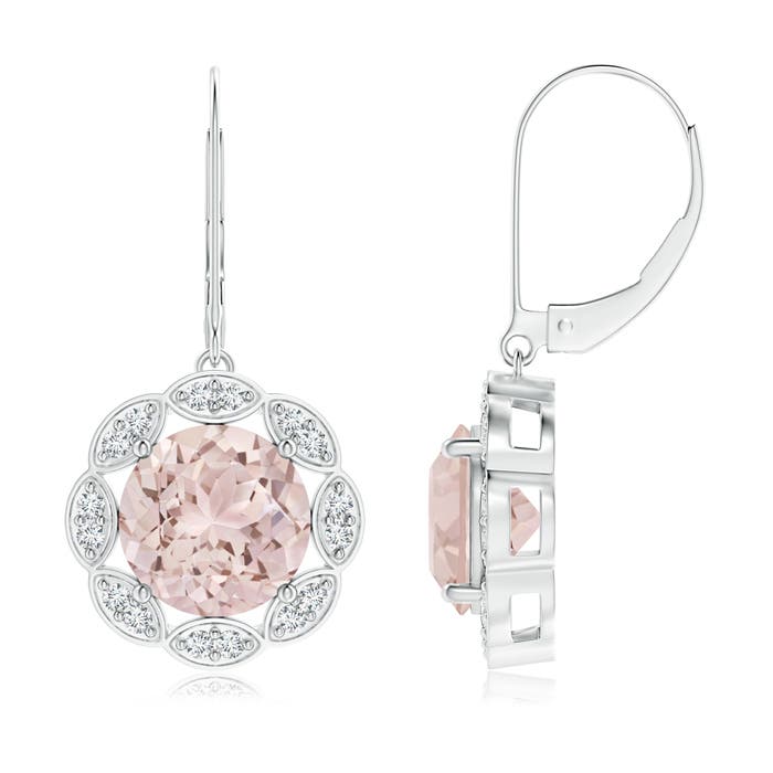 A - Morganite / 6.32 CT / 14 KT White Gold