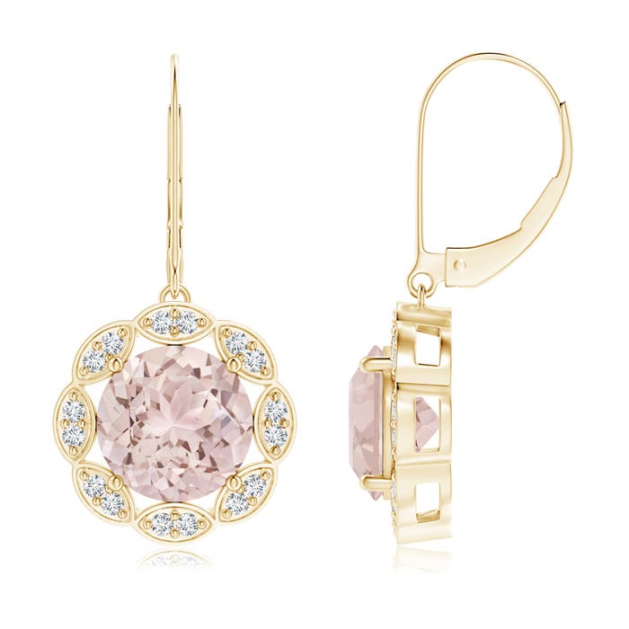 A - Morganite / 6.32 CT / 14 KT Yellow Gold