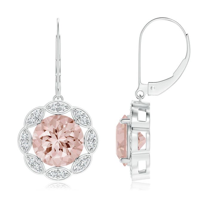 AA - Morganite / 6.32 CT / 14 KT White Gold