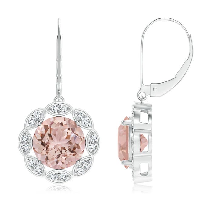 AAA - Morganite / 6.32 CT / 14 KT White Gold