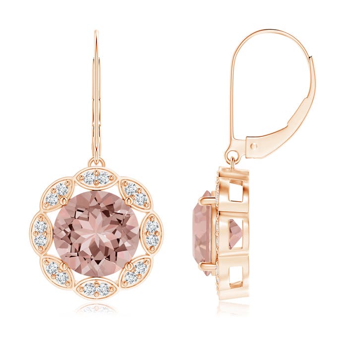 AAAA - Morganite / 6.32 CT / 14 KT Rose Gold