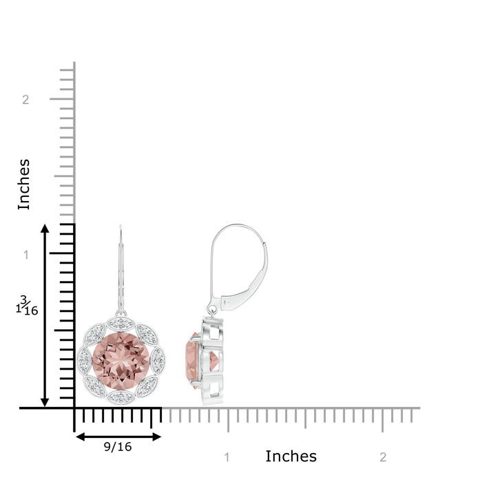 AAAA - Morganite / 6.32 CT / 14 KT White Gold