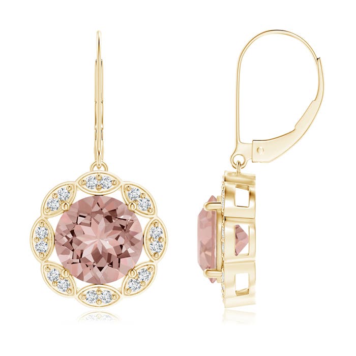 AAAA - Morganite / 6.32 CT / 14 KT Yellow Gold