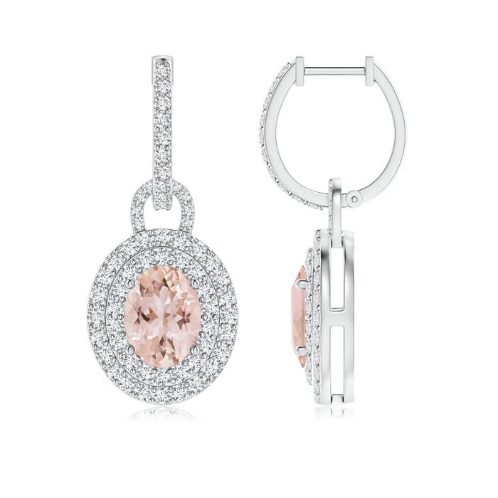 AAA - Morganite / 3.33 CT / 14 KT White Gold