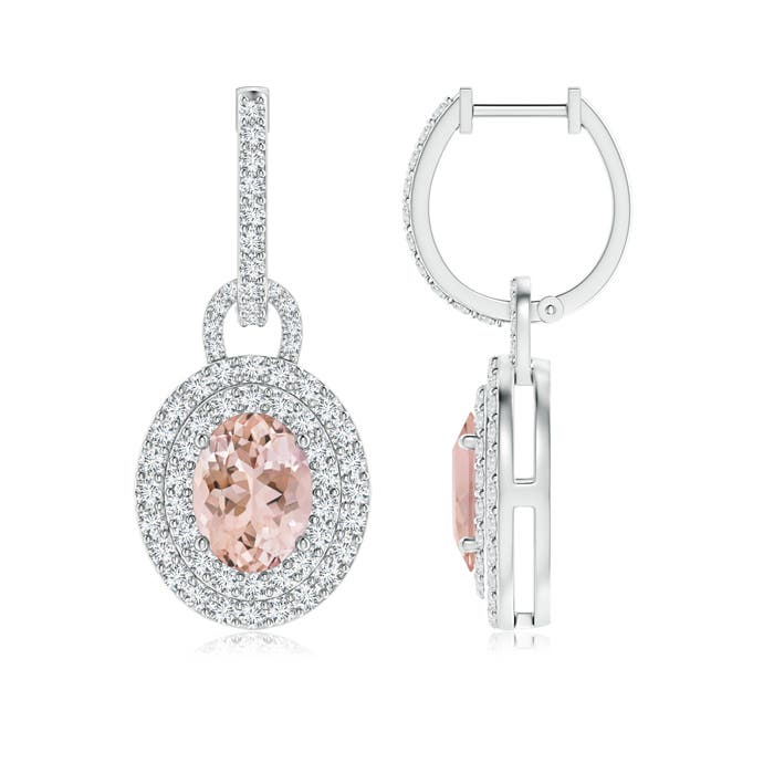 AAAA - Morganite / 3.33 CT / 14 KT White Gold