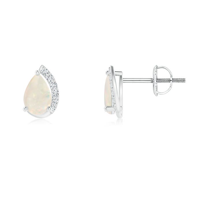 A - Opal / 0.57 CT / 14 KT White Gold